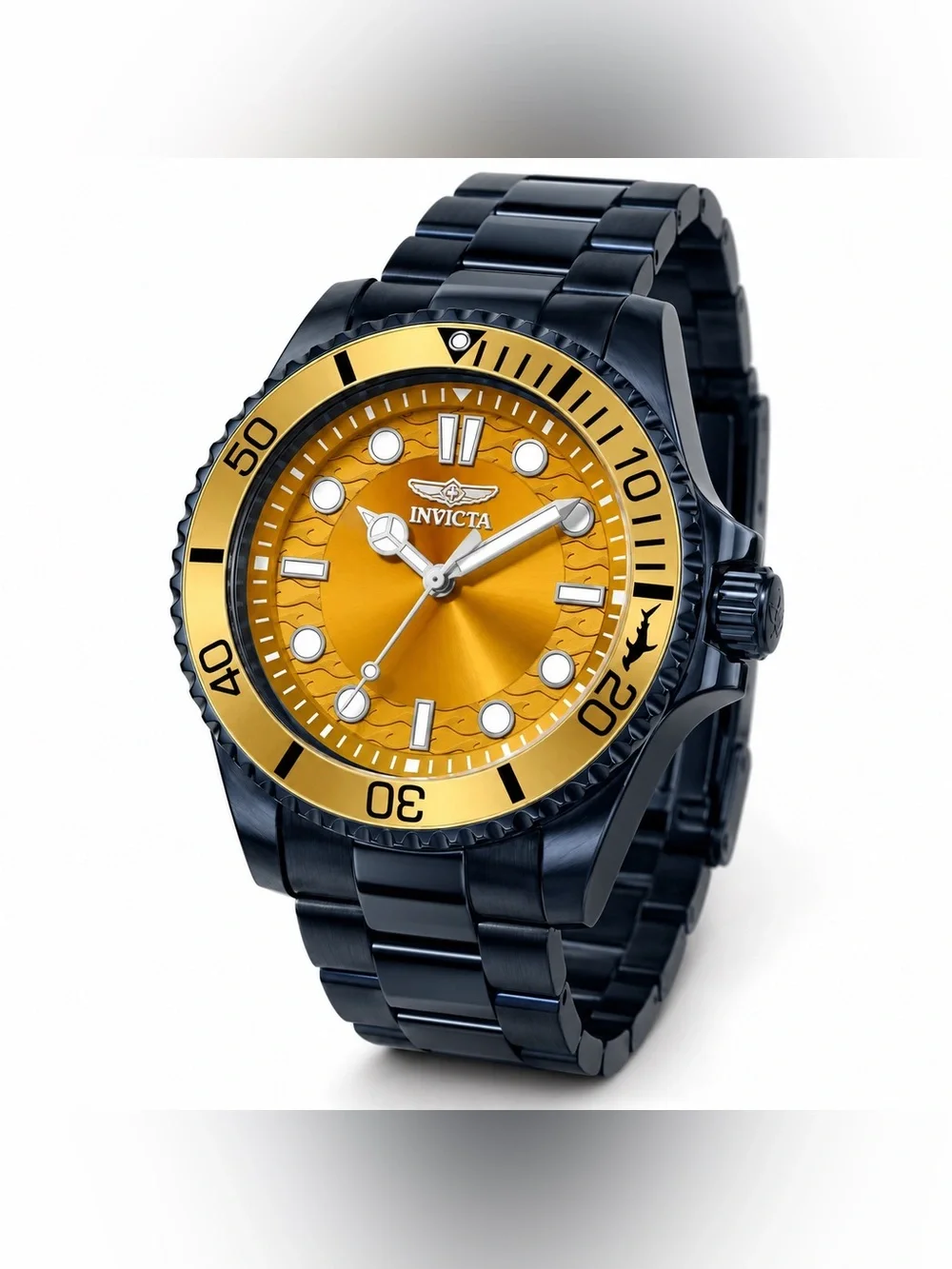 Invicta Pro Diver Kromatyk Black Label 43mm Orange/Orange Dial Black SS Band